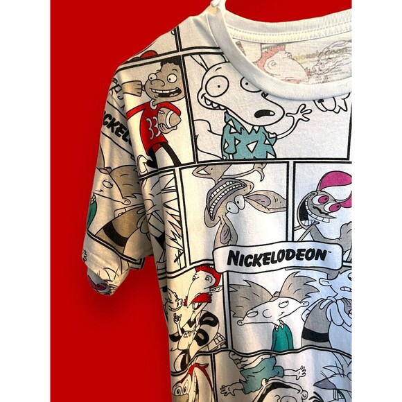 Nickelodeon 90's Nostalgia All Over Print T-Shirt Rugrats Ren And Stimpy Small - Picture 3 of 14